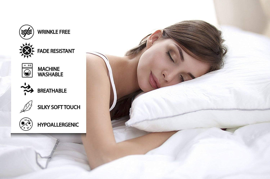 White Queen 4 Piece Microfiber Bed Sheet Set A161