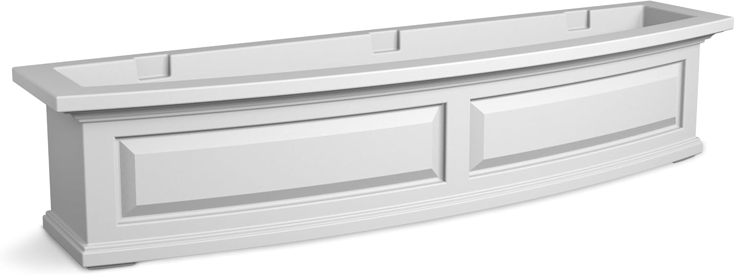 White 48in L x 11.5in W x 10in H Polyethylene Window Box Z6665