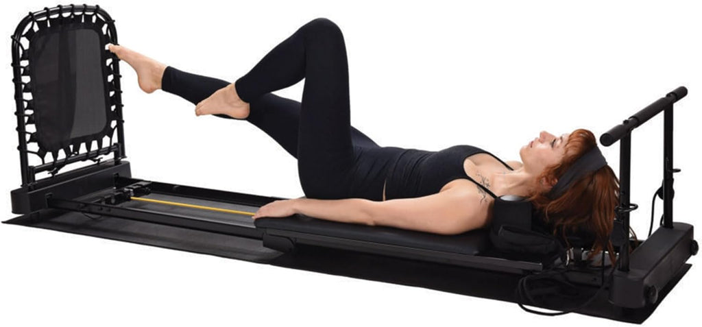 Black Foldable Pilates Reformer J2360