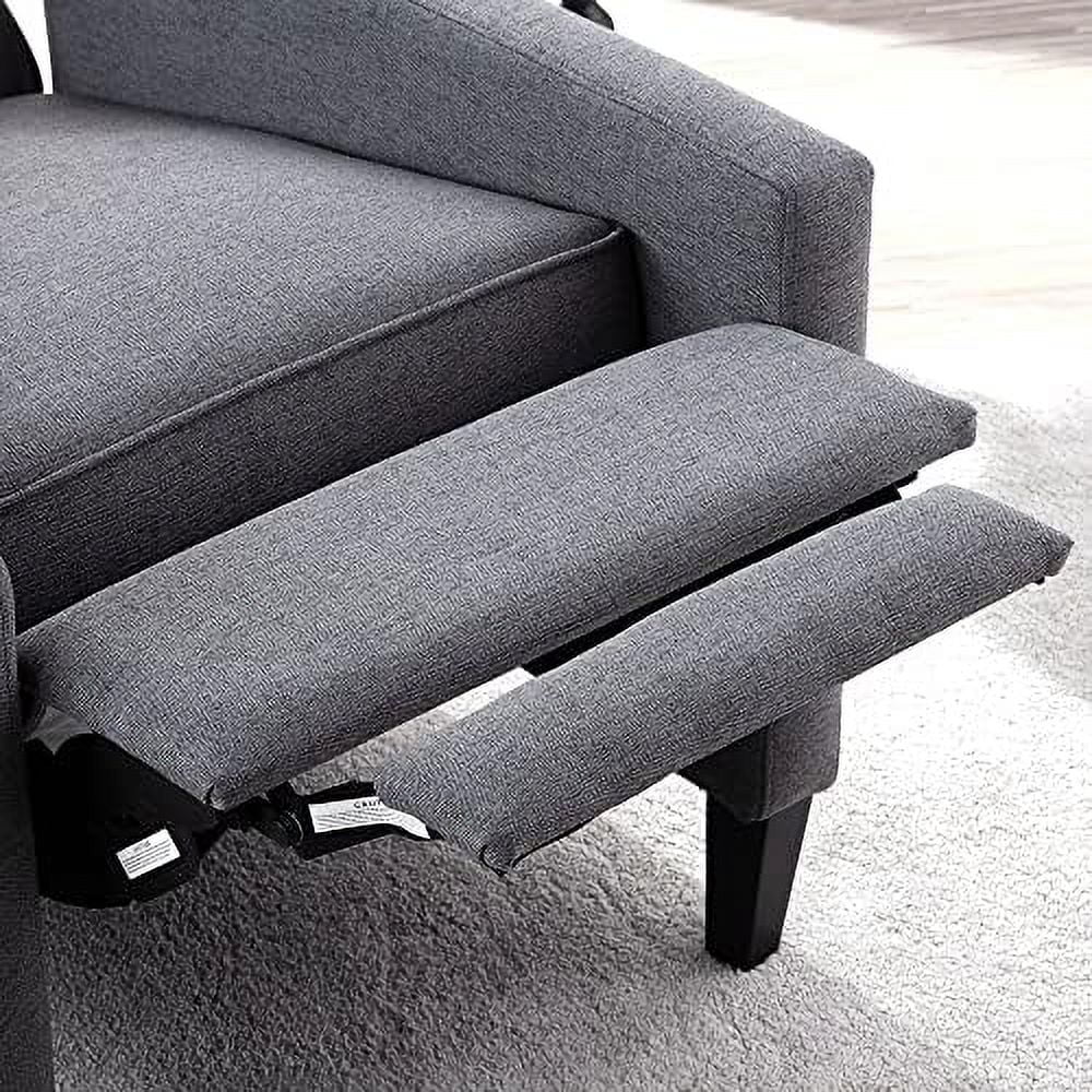 Beige Fabric Push Back Recliner Chair A64177