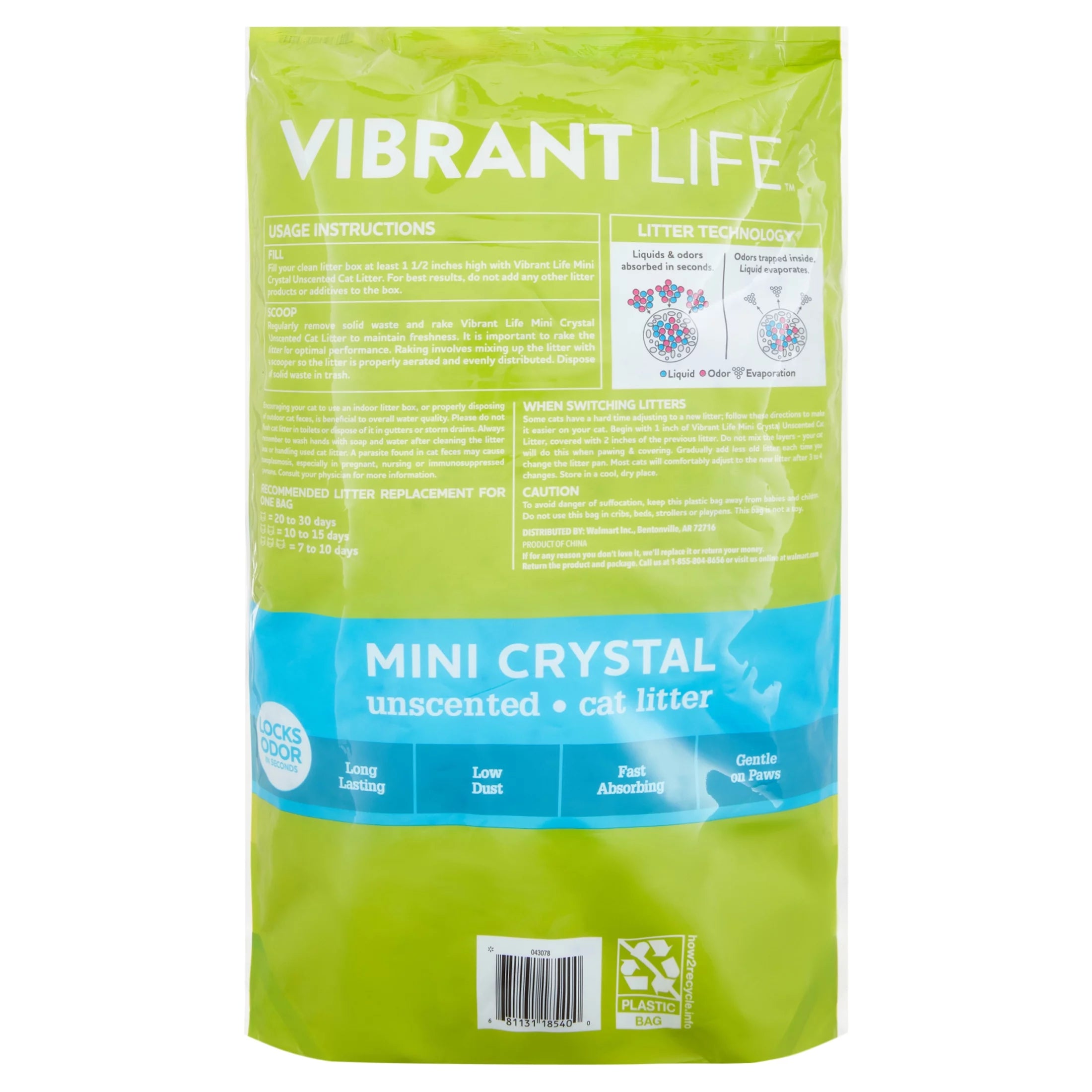 Mini Crystal Unscented Cat Litter, 4 lb B948