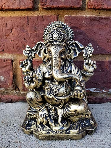 6.25" Multicolor Antique Finish Ganesh Statue P42833