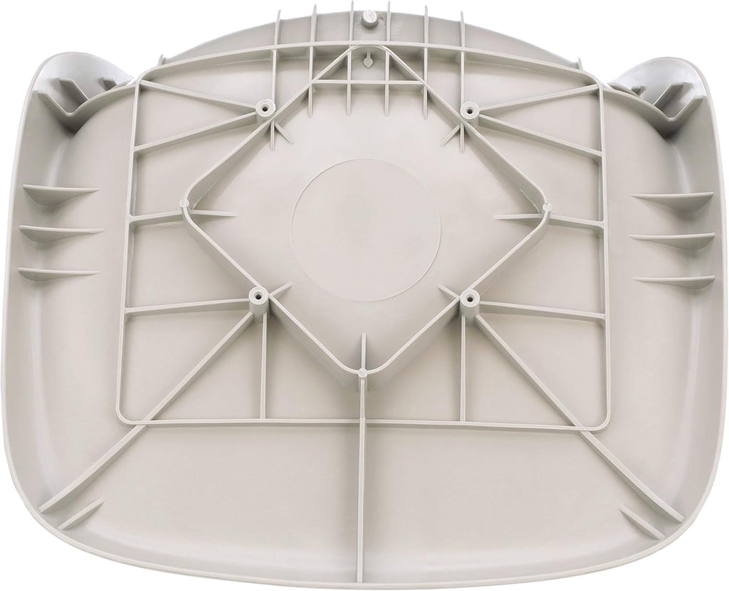 Gray 1-Piece Molded Plastic Bucket Seat with Mounting Screws O908