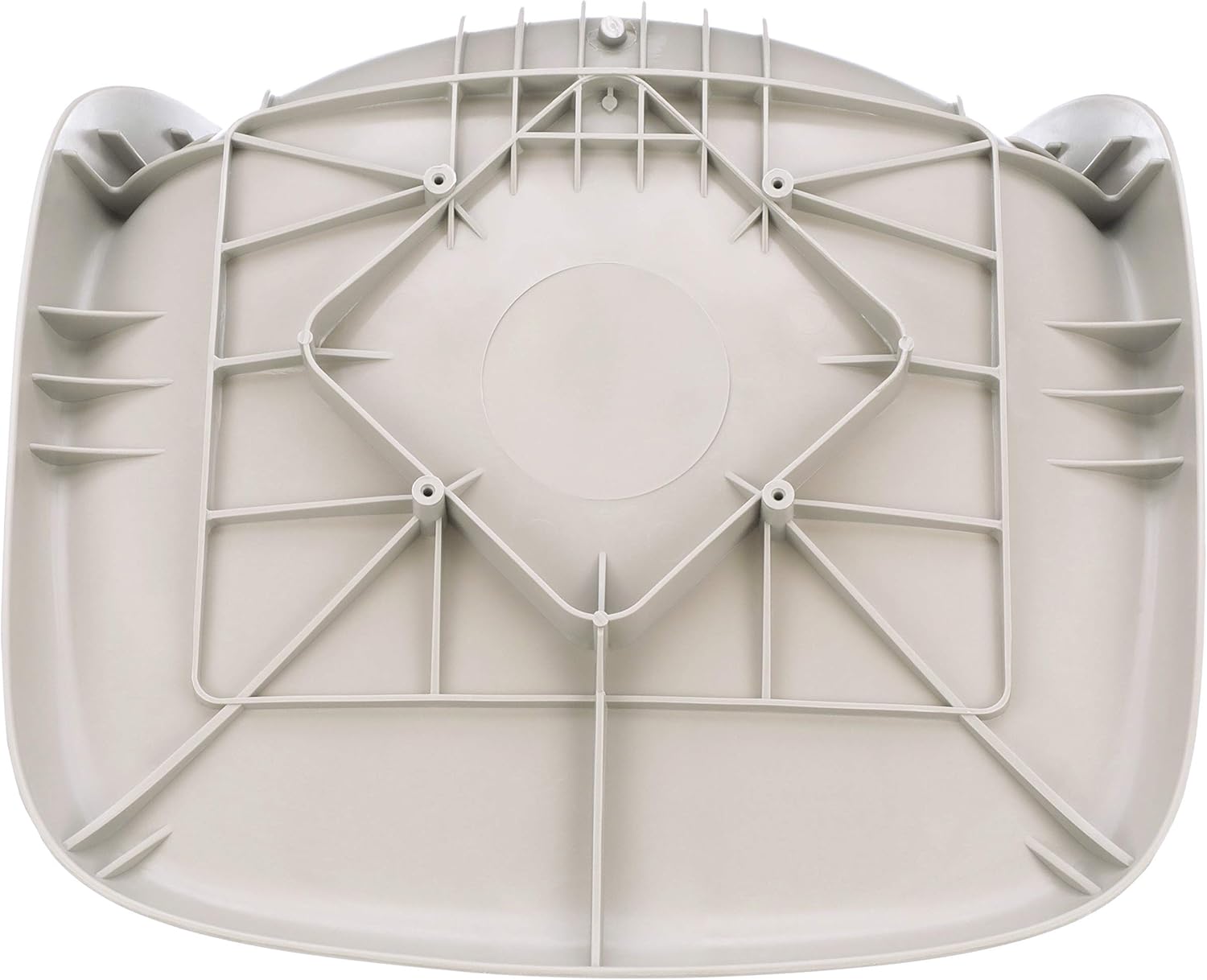 Gray 1-Piece Molded Plastic Bucket Seat with Mounting Screws O908