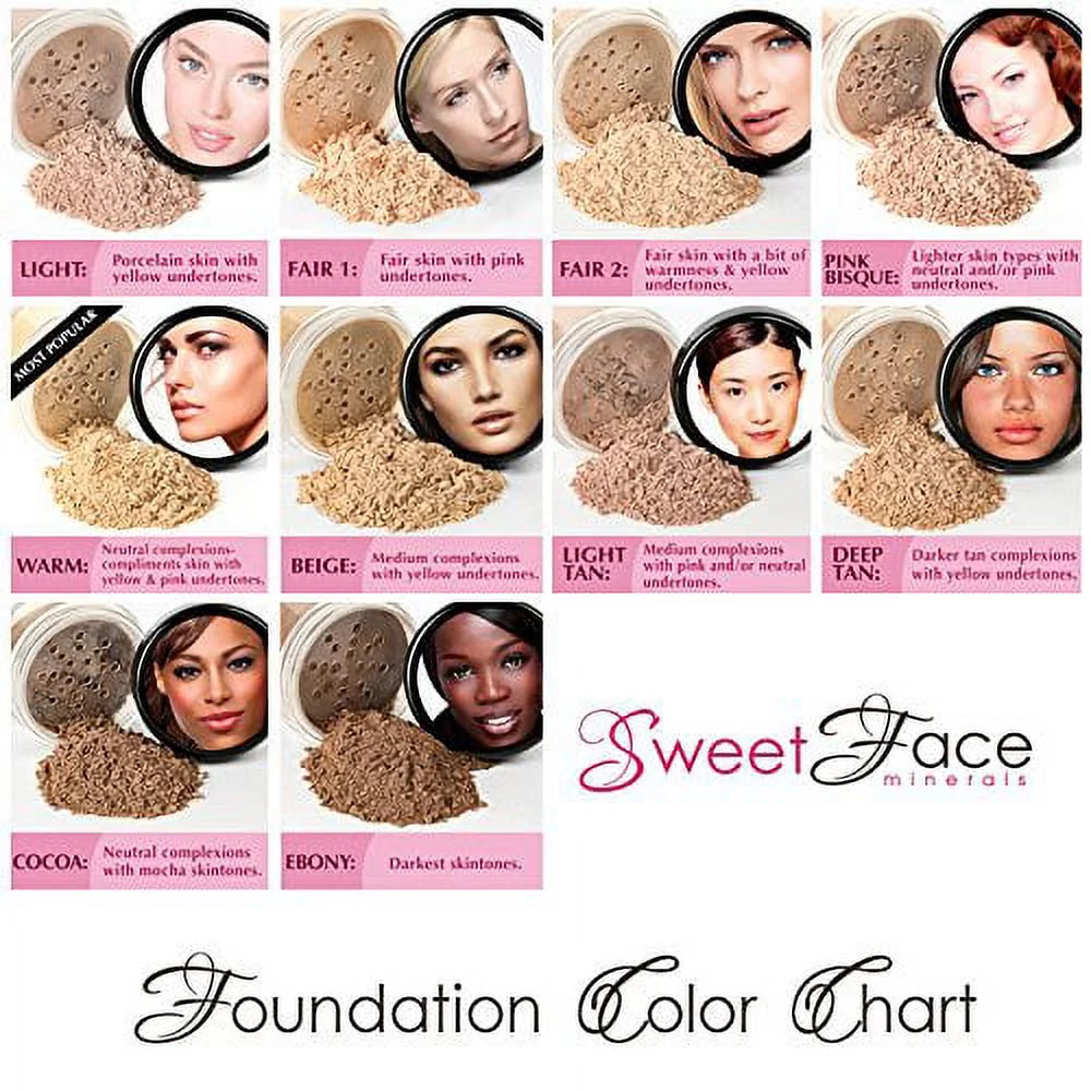 3 pc Light Tan Mineral Makeup Set Y424