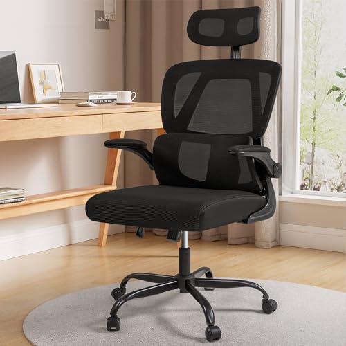 Black High Back Mesh Office Chair with Adjustable Lumbar Support R14670