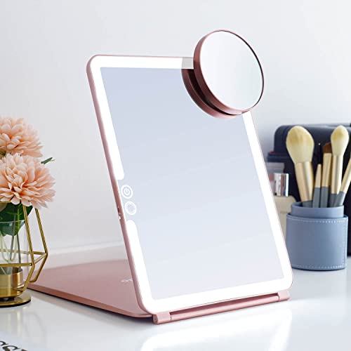 Foldable Double Sided Tabletop Mirror 10 X and 1X Y486208