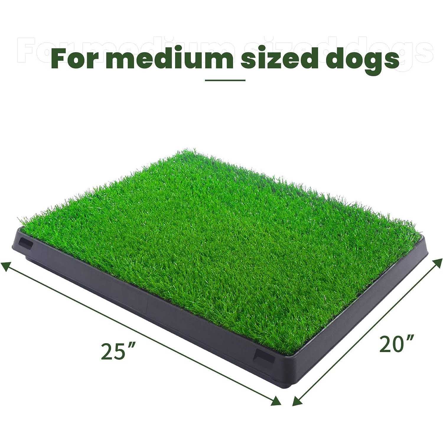20” x 25” Artificial Dog Grass Pad with Tray T8351