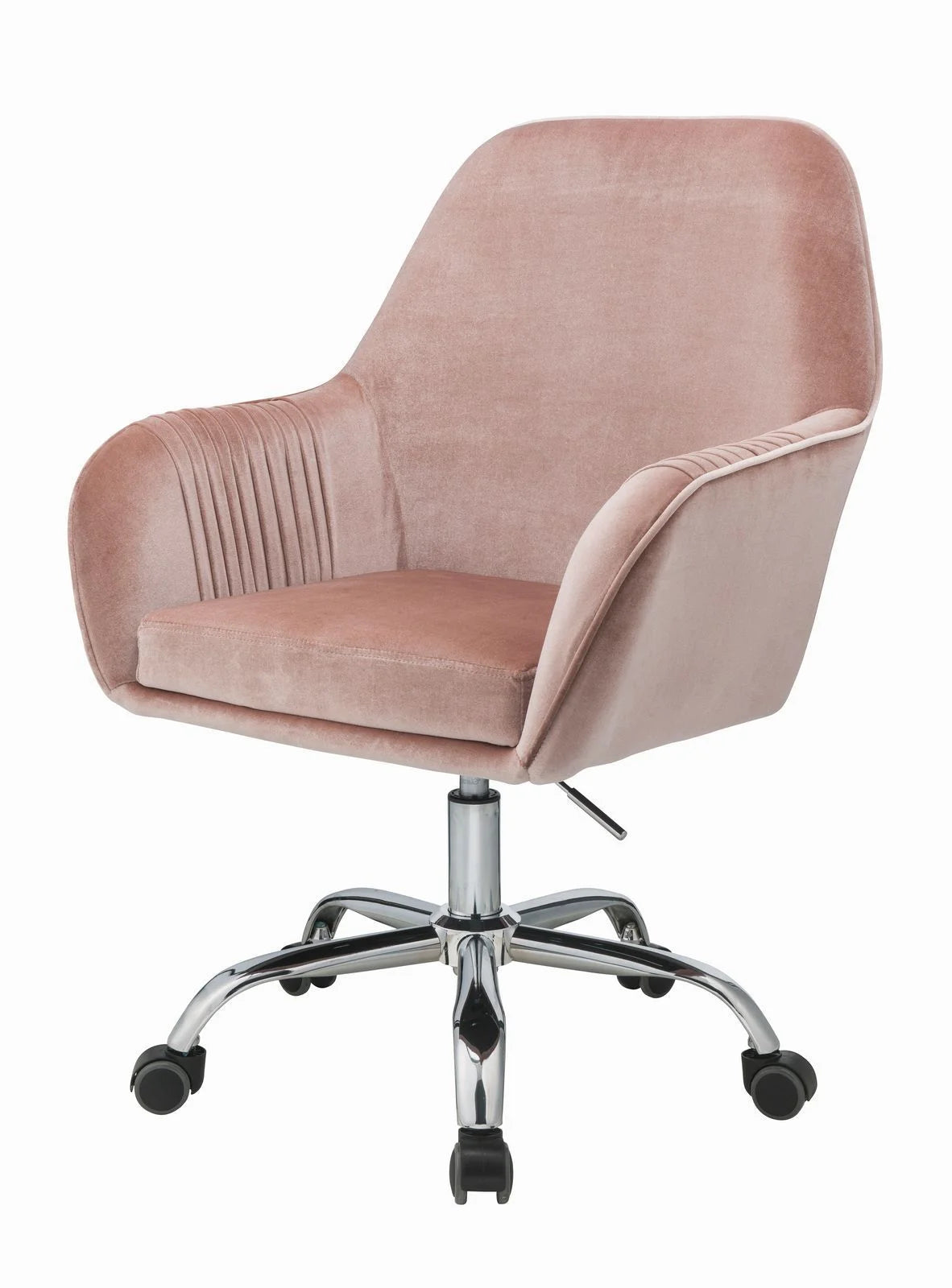 Pink Peach Velvet Office Chair J370691