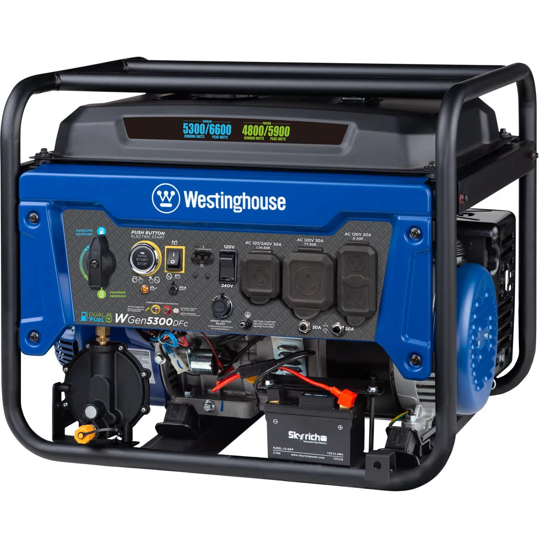 6600 Peak Watt Dual Fuel Portable Generator A64194