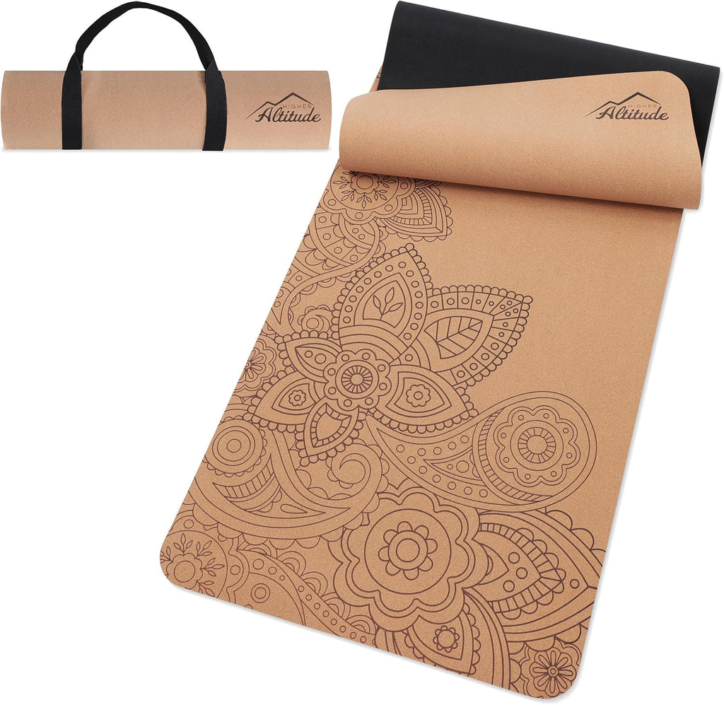 72 x 24in Cork Exercise Mat with Rubber Padding D2650