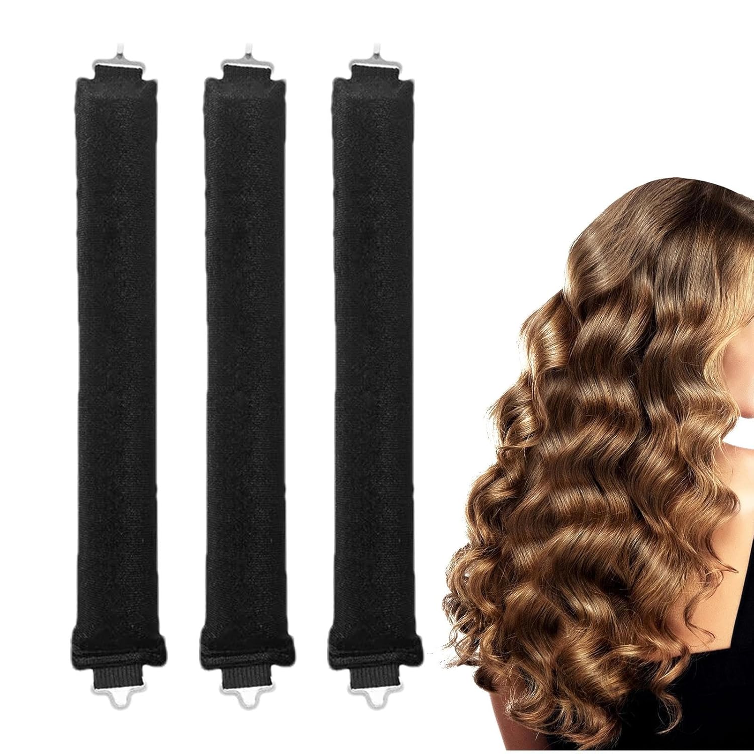 Velvet Heatless Curling Rods with Hook P39166