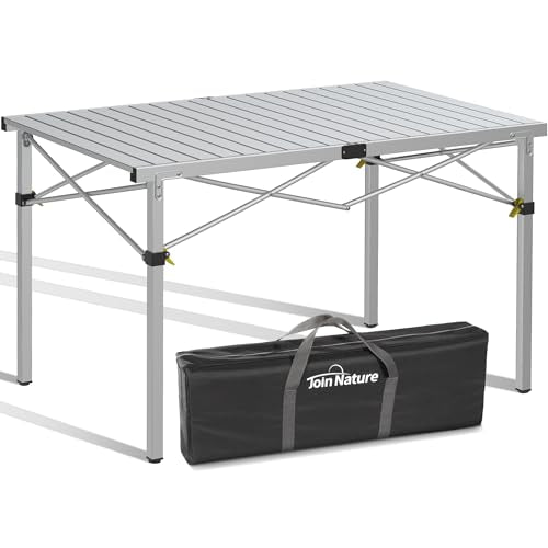 Natural Aluminum Roll-Up Camping Table with Carry Bag Y13722