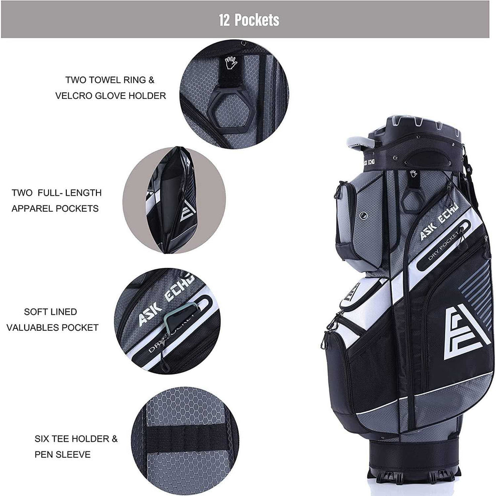 14 Way Organizer Golf Cart Bag with Rain Cover D35745