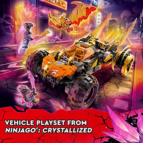 Cole’s Dragon Cruiser Car Toy with Golden Kai, Cole and Snake Warrior Minifigures A184