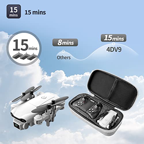 Mini Drone with 1080P HD Camera, Gray, 3 Batteries O4334