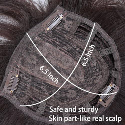 18 Inch Synthetic Fiber Clip in Hair Topper (Chestnut Brown & Honey Blonde) Q7550