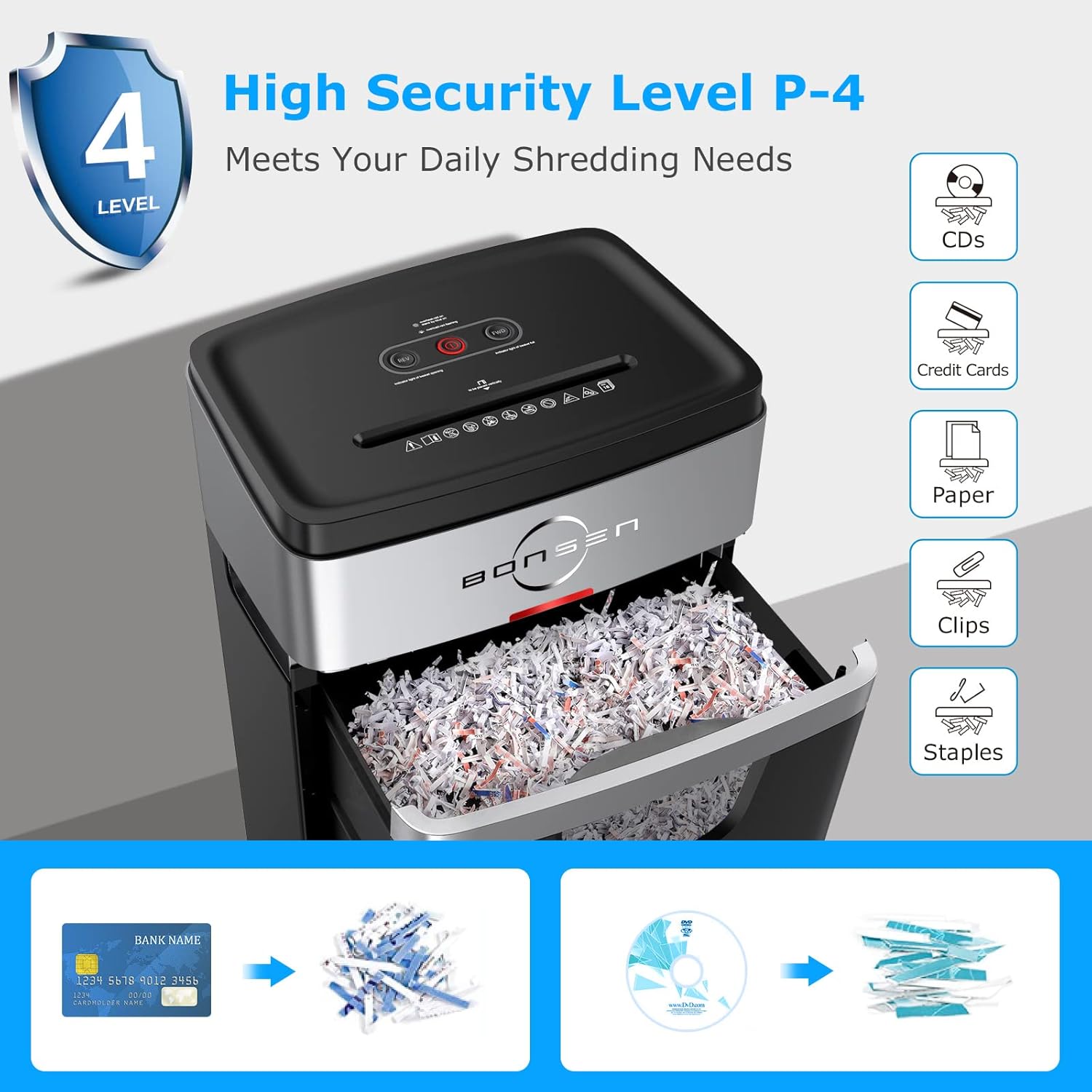 18-Sheet Cross-Cut Paper Shredder with 6.6 Gallons Pullout Basket G864312