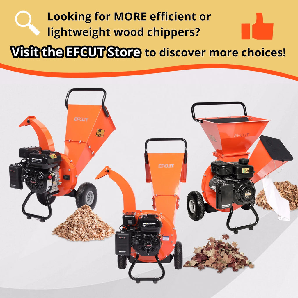 7HP Gas Powered Wood Chipper Shredder Mulcher Z920342
