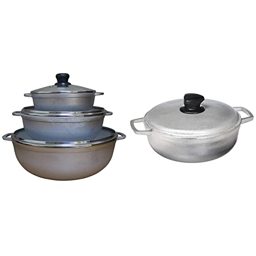 3-Piece Silver Caldero Dutch Oven Set G344755