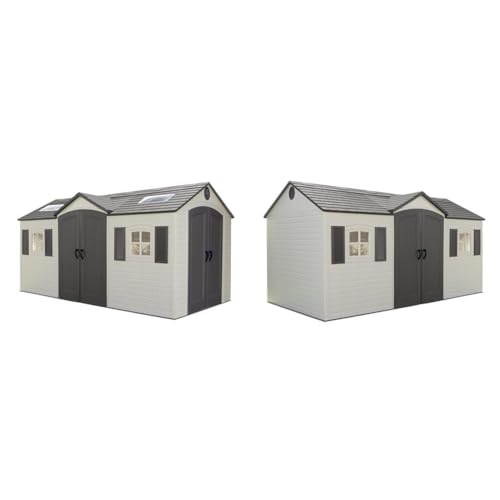 Outdoor Storage Dual Entry Shed, 15 x 8 ft, Desert Sand Y564