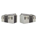 Outdoor Storage Dual Entry Shed, 15 x 8 ft, Desert Sand Y564
