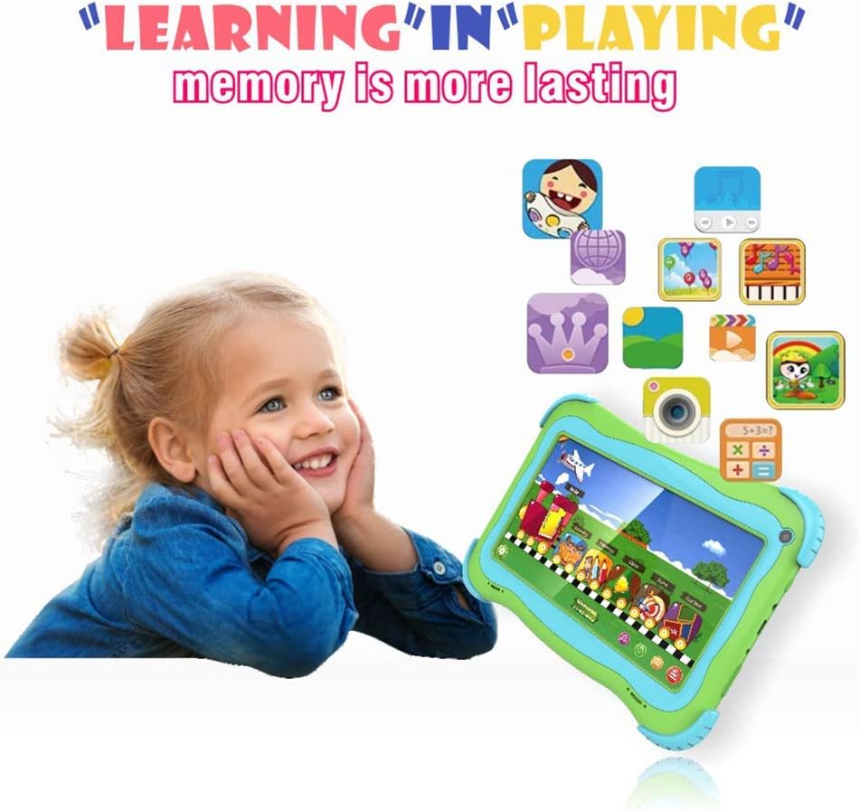 Green 7 Android Kids Tablet 1GB + 32GB Pack of 2 J643