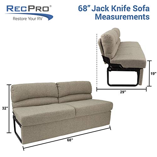 68" Jackknife Sofa Love Seat Sleeper Sofa (Oatmeal) J21078