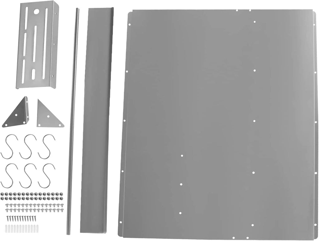 Stainless Steel Backsplash with Shelf (36x 29.5 Inch) W5774
