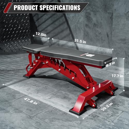 1300 LBS Capacity Adjustable Weight Bench N759342