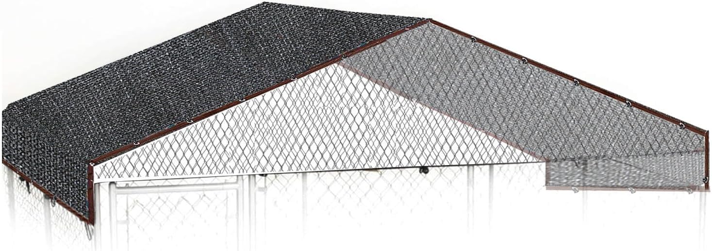 10 x 10 Feet Mesh Shade Panel with Grommets Dog Kennel Cover X69983