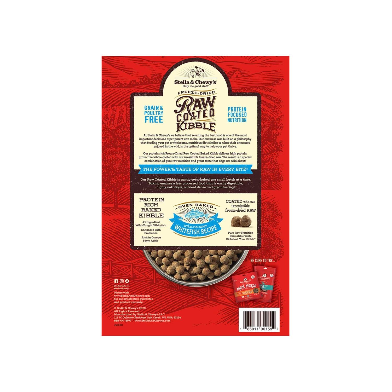 Raw Coated Dog Kibble Wild Caught Whitefish E2720