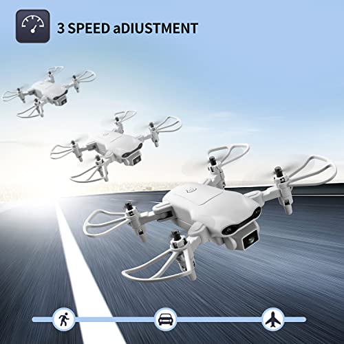 Mini Drone with 1080P HD Camera, Gray, 3 Batteries O4334