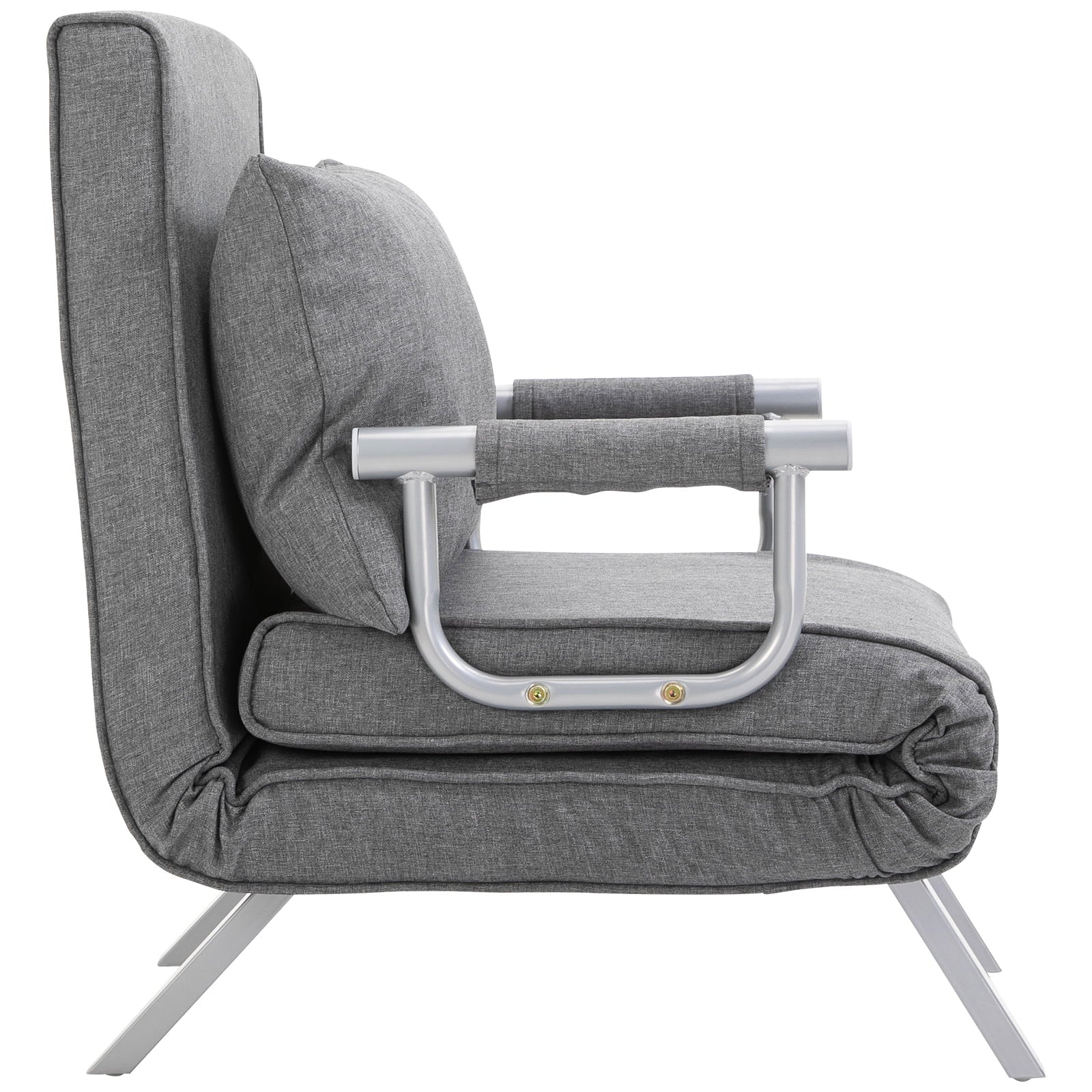 Light Grey Folding Sofa Bed Sleeper Chair U6839