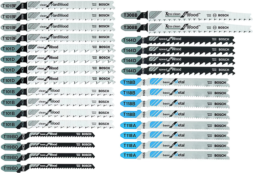 30-Piece T-Shank Jig Saw Blade Set G3389