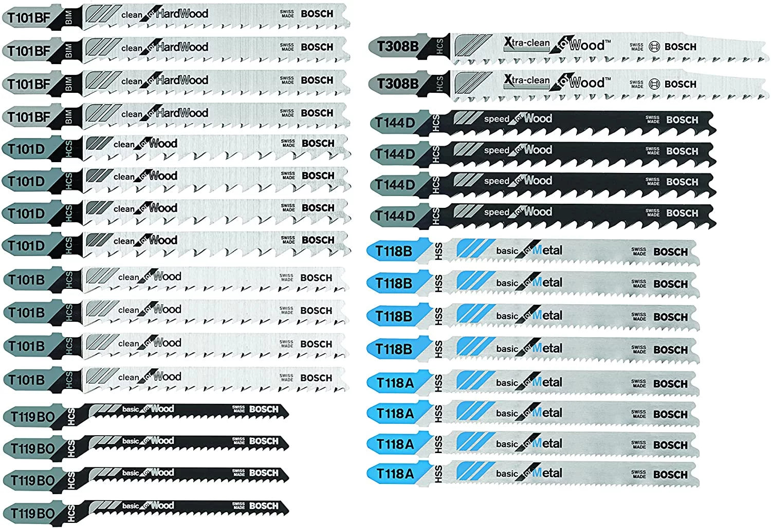 30-Piece T-Shank Jig Saw Blade Set G3389