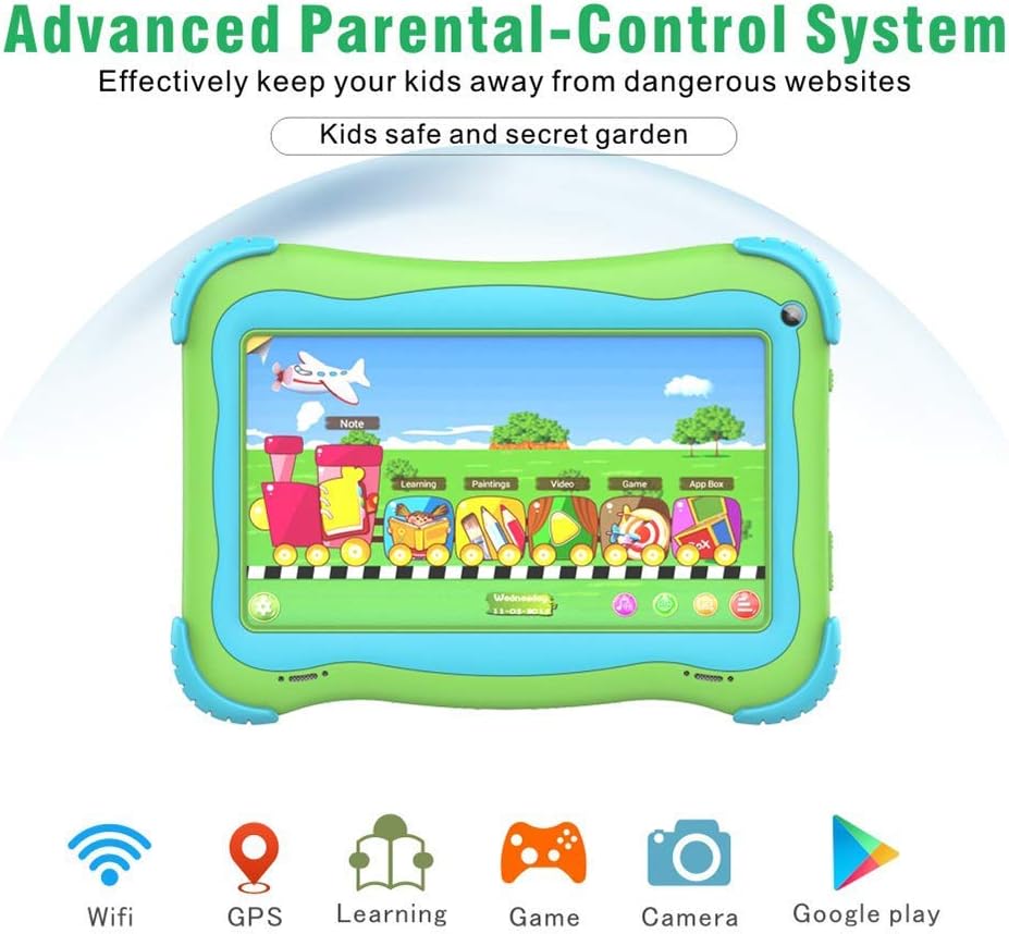 Green 7 Android Kids Tablet 1GB + 32GB Pack of 2 J643
