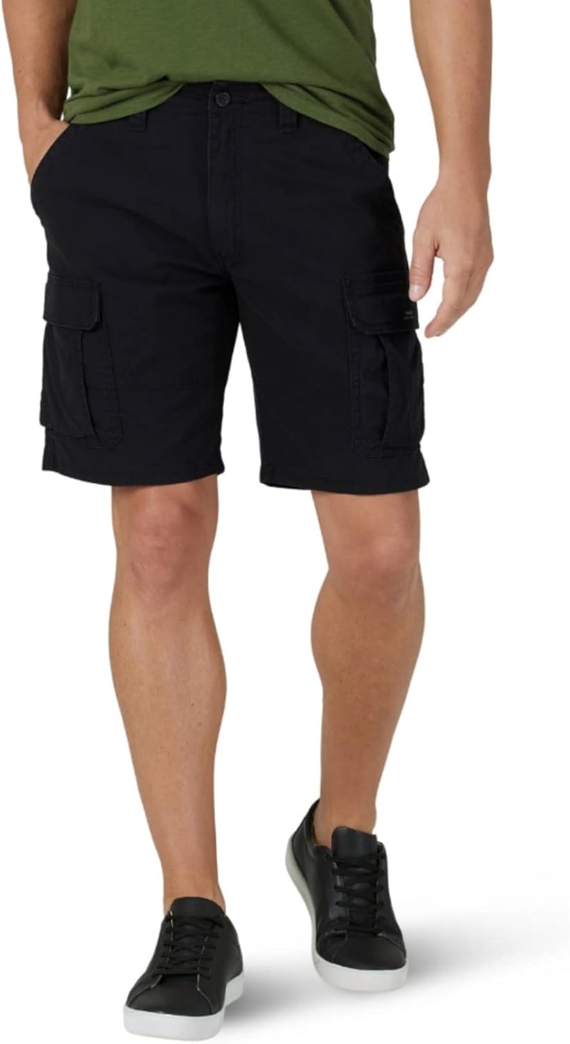 Relaxed Fit Cargo Shorts with Stretch Black 44 B7855