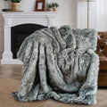 Grey 60"x80" Faux Fur Throw Blanket I1293