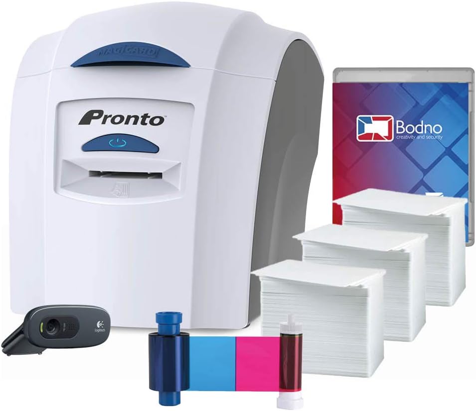 Bronze ID Card Printer with Supplies Package G4216