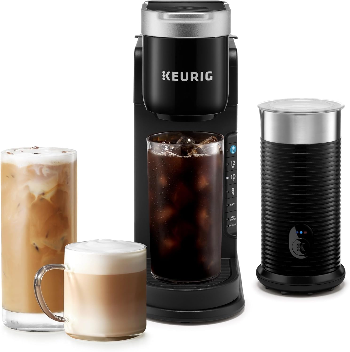 Black Single Serve Coffee Maker and Frother H234
