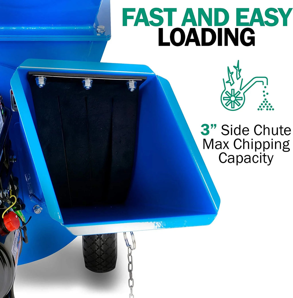 7HP 212CC Gas Wood Chipper Shredder Mulcher S326912