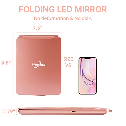 Foldable Double Sided Tabletop Mirror 10 X and 1X Y486208