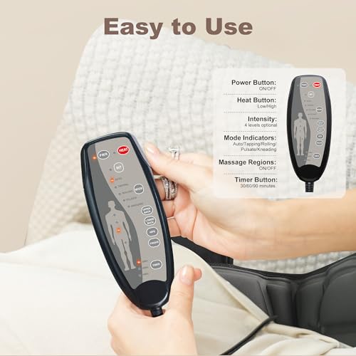 Vibration Back Massager with Heat, 10 Vibration Motors & 2 Heating Levels Q5671
