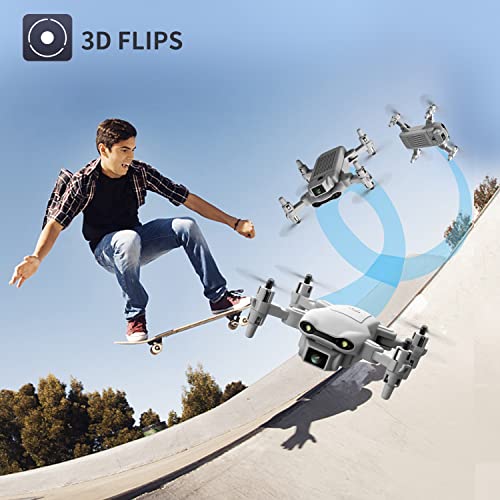 Mini Drone with 1080P HD Camera, Gray, 3 Batteries O4334