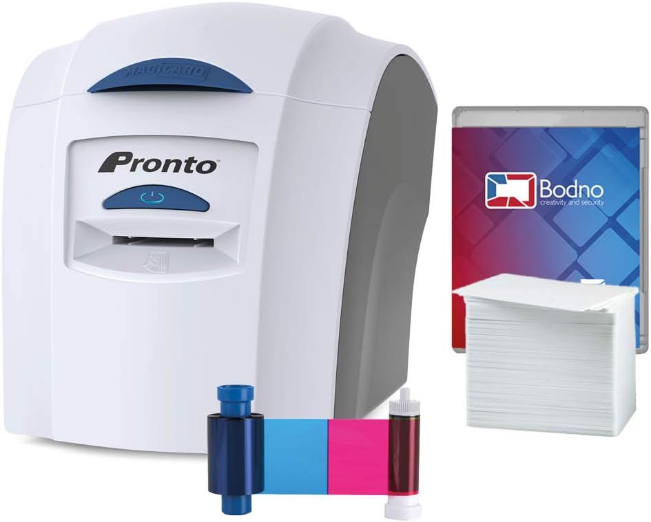 Bronze ID Card Printer with Supplies Package G4216