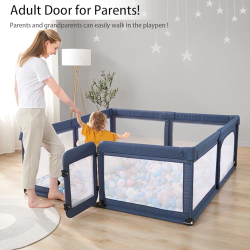 Grey Baby Playpen with Door V1286