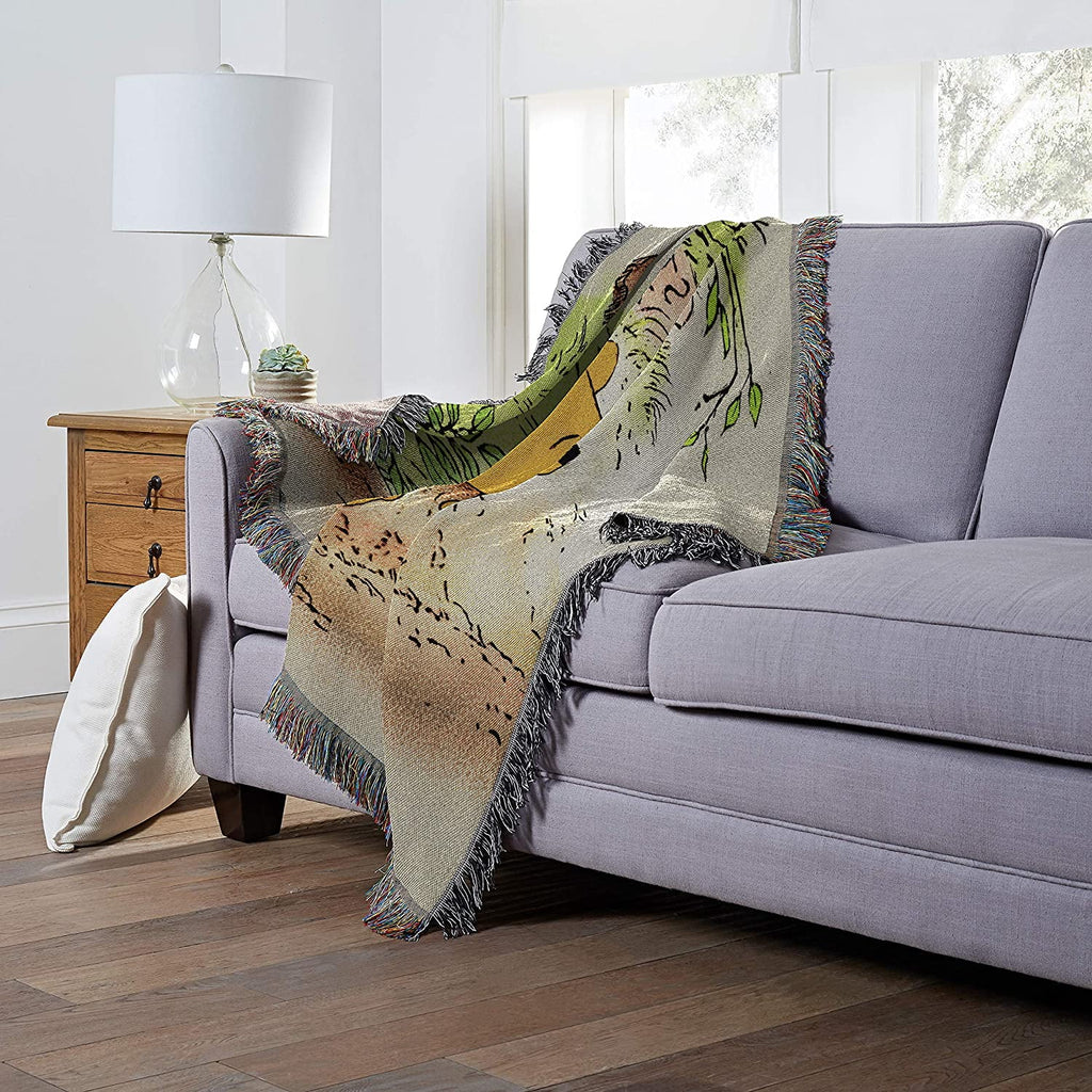 Vintage Woven Tapestry Throw Blanket U946