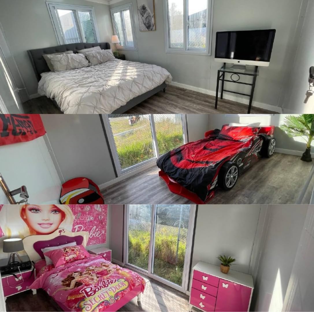 40FT Portable Prefab House with 3 Bedroom 1 Bathroom and Kitchen S775