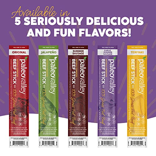 100% Grass Fed Garlic Summer Sausage Beef Sticks F961